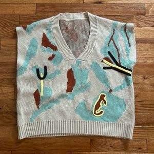 Multi color sweater vest